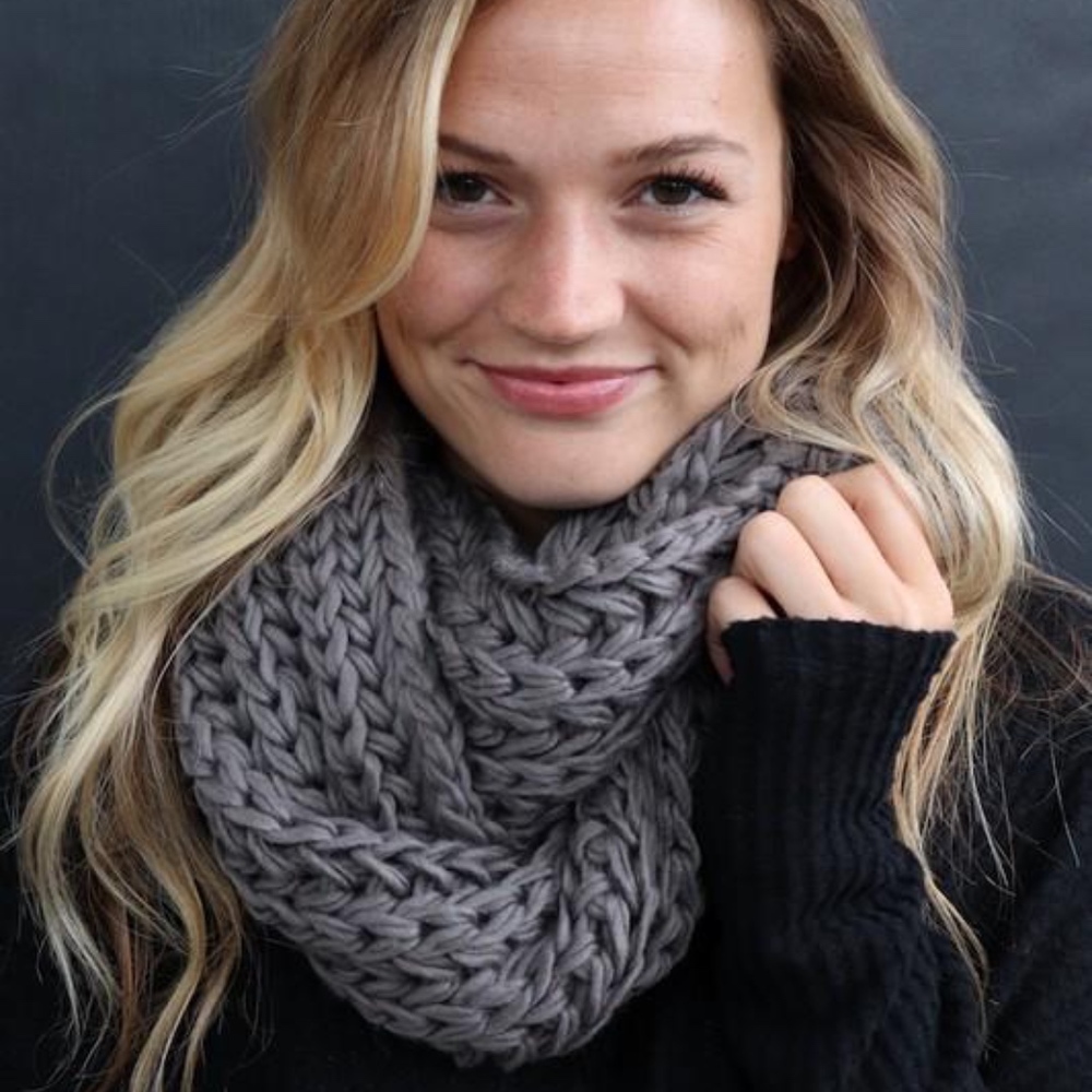 Soft knit infinity scarf